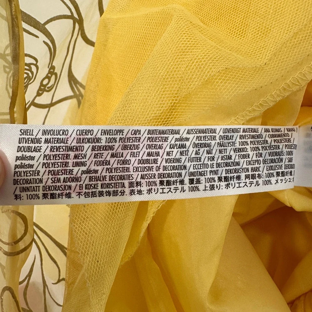 Disney Belle Beauty and the Beast Costume Kids Size 3 Yellow Sequin | Princess - Picture 9 of 10